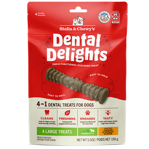 Stella & Chewy's Dental Delights, Chicken & Parsley Flavor- Size Large