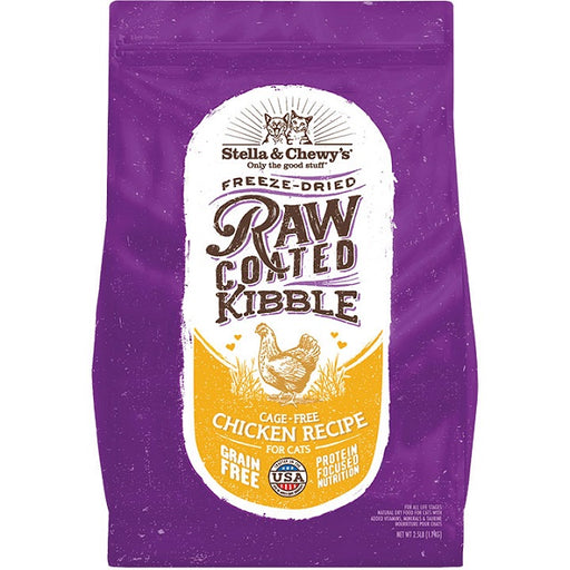 Stella & Chewy's Raw Coated Grain-Free Kibble Cage-Free Chicken Recipe Cat Food 5-lb