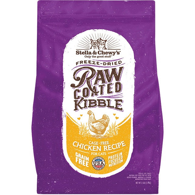 Stella & Chewy's Raw Coated Grain-Free Kibble Cage-Free Chicken Recipe Cat Food 5-lb