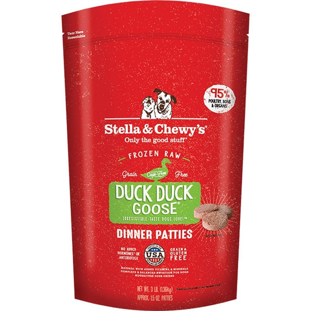 Stella & Chewy's Duck Duck Goose Frozen Raw Dinner Patties Dog Food