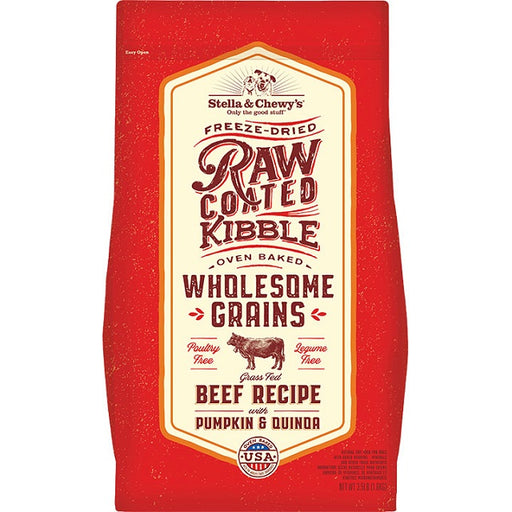 Stella & Chewy's Raw Coated Wholesome Grains Baked Kibble Beef Recipe Dog Food