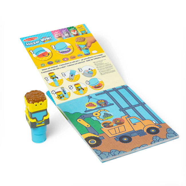 Melissa & Doug Sticker Wow! Bulldozer Activity Pad & Sticker Stamper