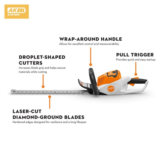 STIHL HSA 50 Battery-Powered Hedge Trimmer Set with AK 10 Battery & Charger