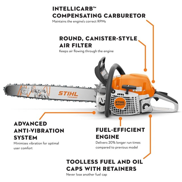 STIHL MS 271 FARM BOSS® 18 in. Gas Chainsaw