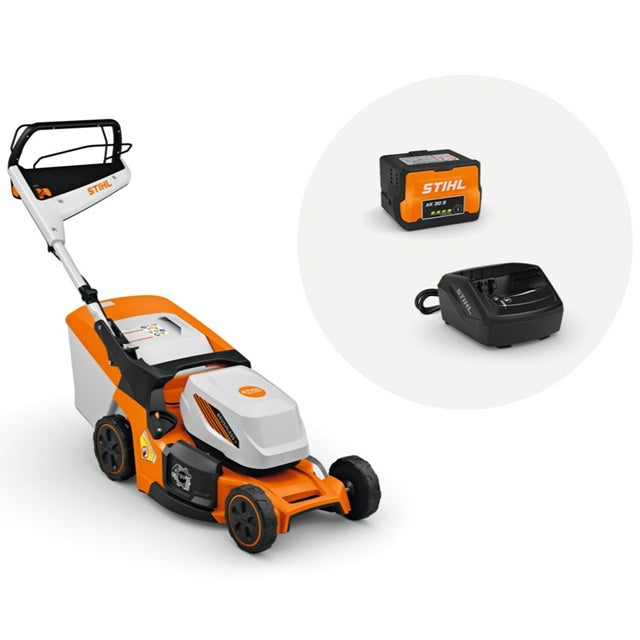 STIHL RMA 448 V 18 in. Variable-Speed Battery Self-Propelled Lawn Mower Set