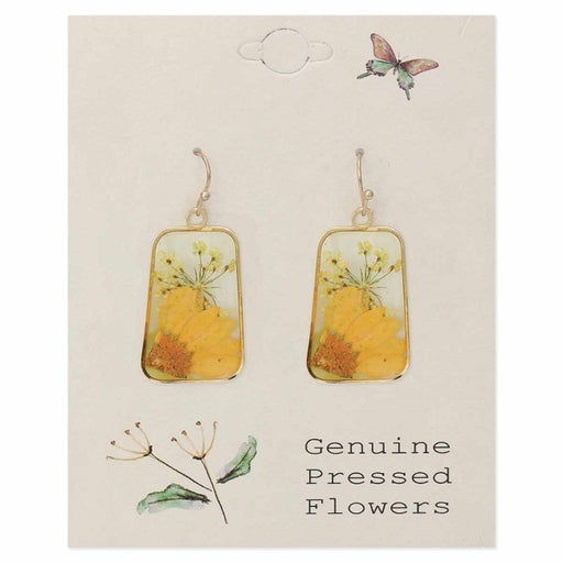 Cottage Floral Dried Sunflower Earring