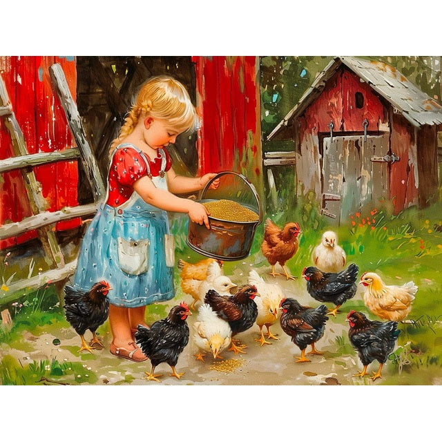 SunsOut 1000 Piece Jigsaw Puzzle, Feeding Time