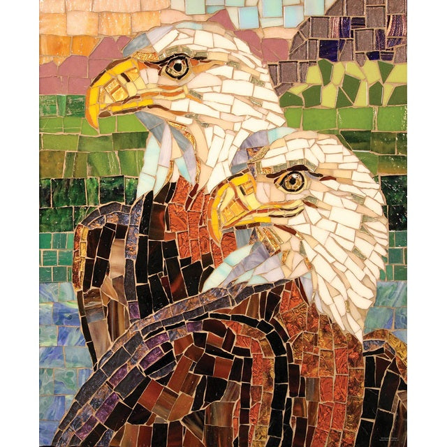 SunsOut 1000 Piece Jigsaw Puzzle, Stained Glass Eagles