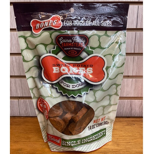 Gaines Family Farmstead Sweet Potato Bones - Chewy Dog Treats, 14 oz.