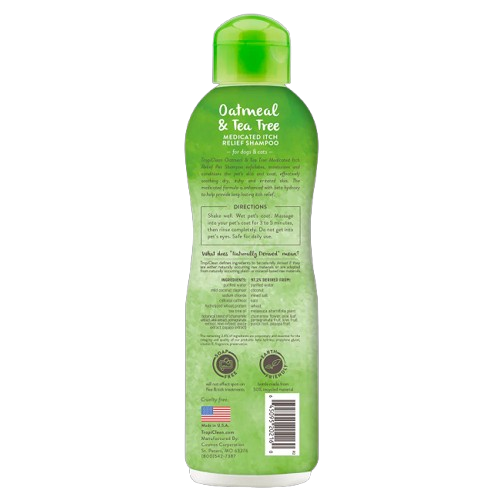 TropiClean Oatmeal & Tea Tree Pet Shampoo 20 oz