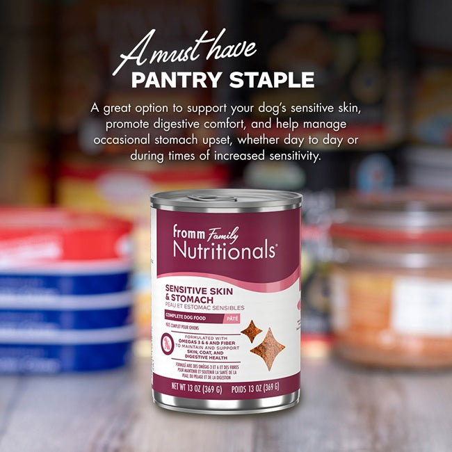 Nutritionals Sensitive Skin and Stomach Complete Dog Food Pâté 13 oz Can
