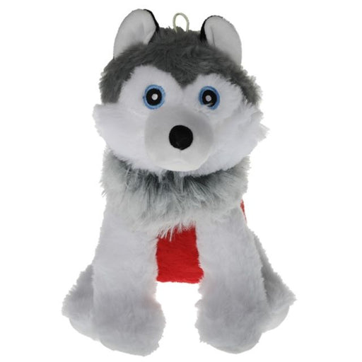 Tall Tails Holiday Husky Plush Squeaker Dog Toy