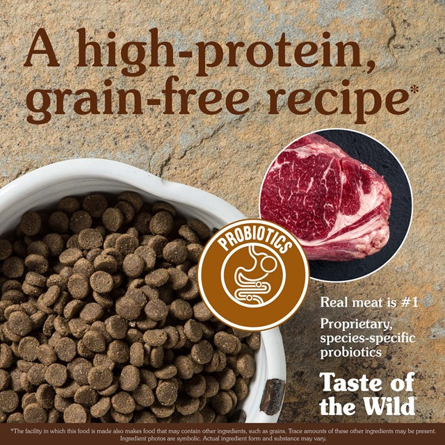 Taste of the Wild High Prairie Canine Recipe with Roasted Bison & Venison Grain-Free Dry Dog Food 28 Lb.