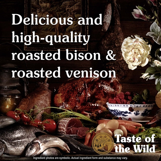 Taste of the Wild High Prairie Canine Recipe with Roasted Bison & Venison Grain-Free Dry Dog Food 28 Lb.