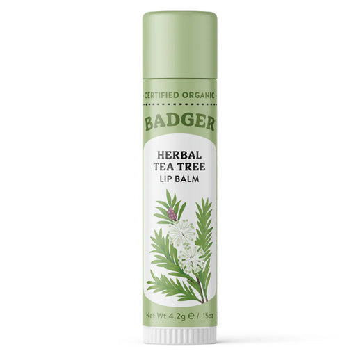 Badger Herbal Tea Tree Classic Lip Balm 0.15-oz Stick
