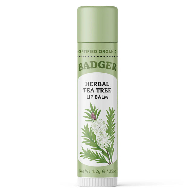 Badger Herbal Tea Tree Classic Lip Balm 0.15-oz Stick