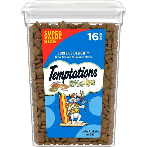 Temptations Mixups Sufers' Delight Cat Treats 16 oz. Tub