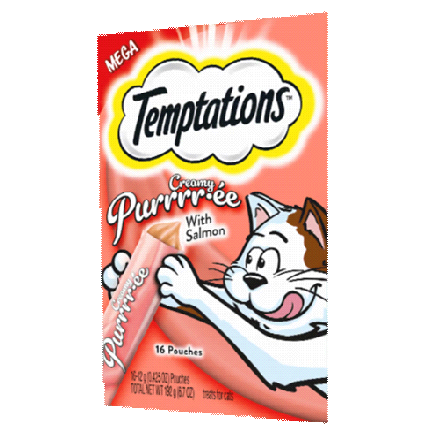 Temptations Creamy Purree, Salmon Flavor - 16 Count