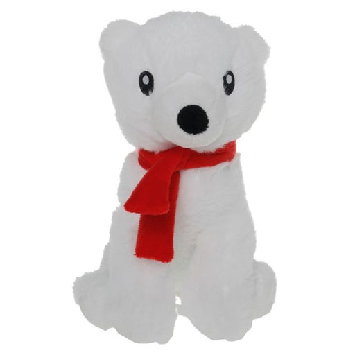 Territory Holiday Polar Bear Plush Squeaker Dog Toy