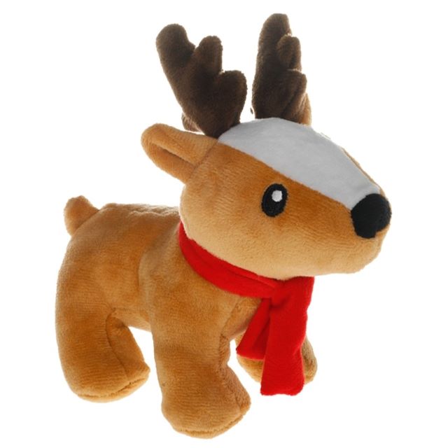 Territory Holiday Reindeer Plush Squeaker Dog Toy