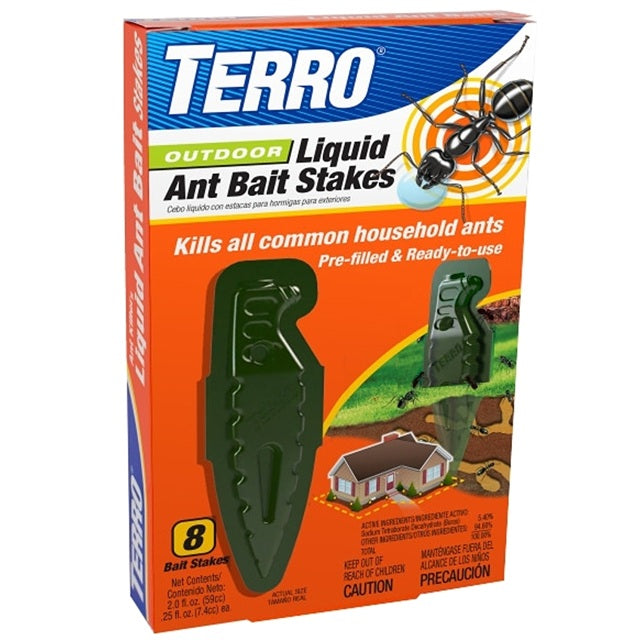 Terro Outdoor Liquid Ant Bait Stakes 8-Pack T1913
