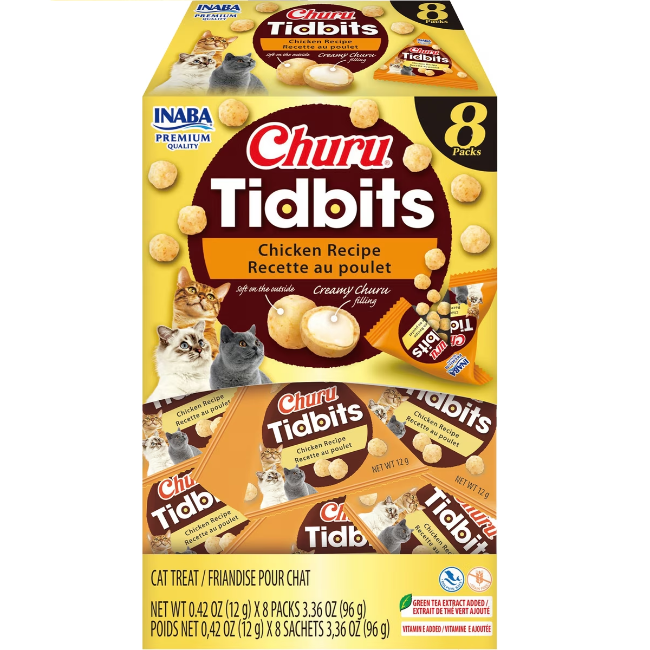 Churu Tidbits Chicken Cat Treats 3.36oz