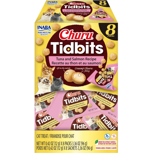 チャウヌトレカセット★チキン★nu:trip★K-SWISS★fationリコラ Churu Tidbits Tuna & Salmon Cat Treats 3.36oz — Ellington Agway