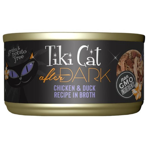 Tiki Cat After Dark Chicken & Duck Recipe in Broth Wet Cat Food, 2.8-oz Can