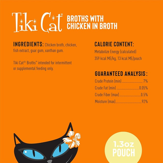 Tiki Cat Born Carnivore Chicken in Broth Cat Food Topper, 1.3-oz Pouch