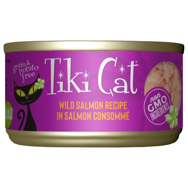 Tiki Cat Hanalei Luau Wild Salmon in Salmon Consomme Wet Cat Food, 2.8-oz Can