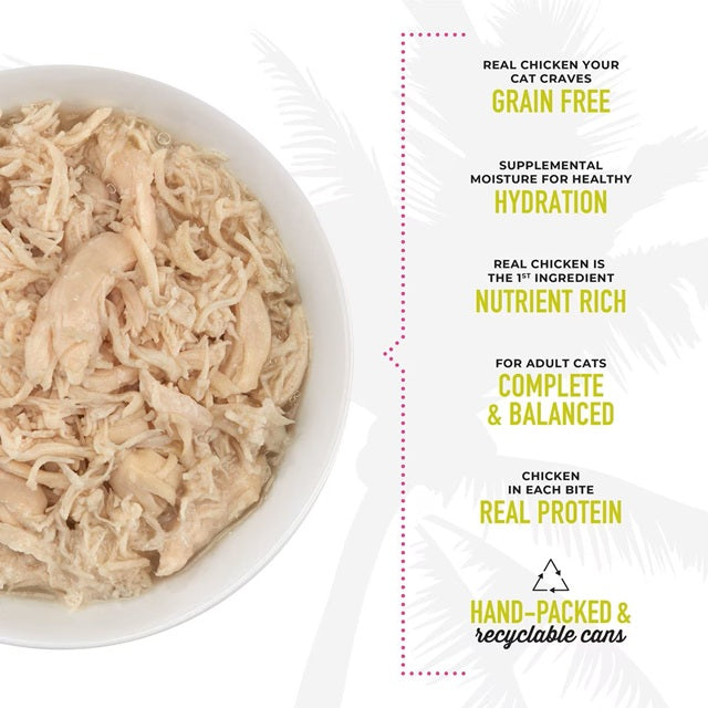 Tiki Cat Puka Puka Luau Succulent Chicken in Chicken Consomme Wet Cat Food, 2.8-oz Can