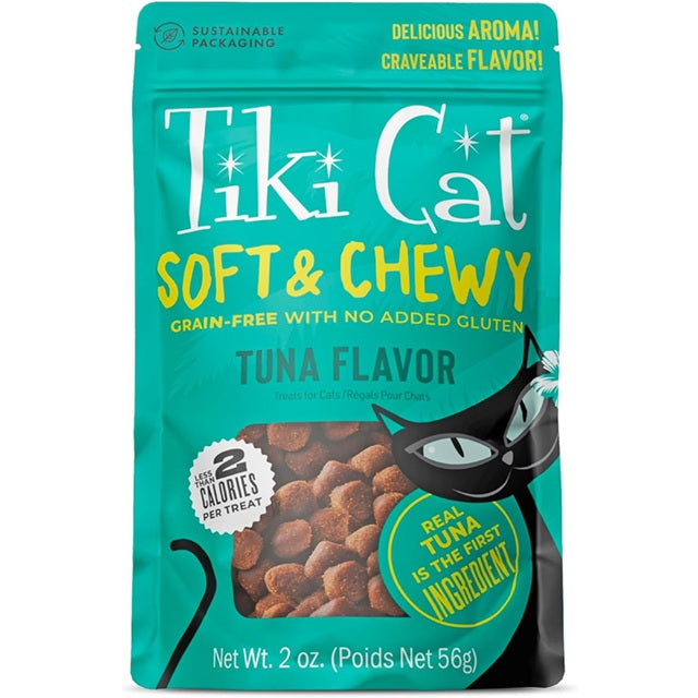 Tiki Cat Soft & Chewy Tuna Flavor Grain-Free Cat Treat, 2-oz Pouch