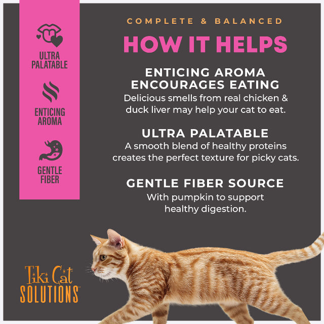 Tiki Cat Solutions Fussy Mousse With Duck Liver & Egg Recipe in Broth Wet Cat Food 2.4oz Pouch