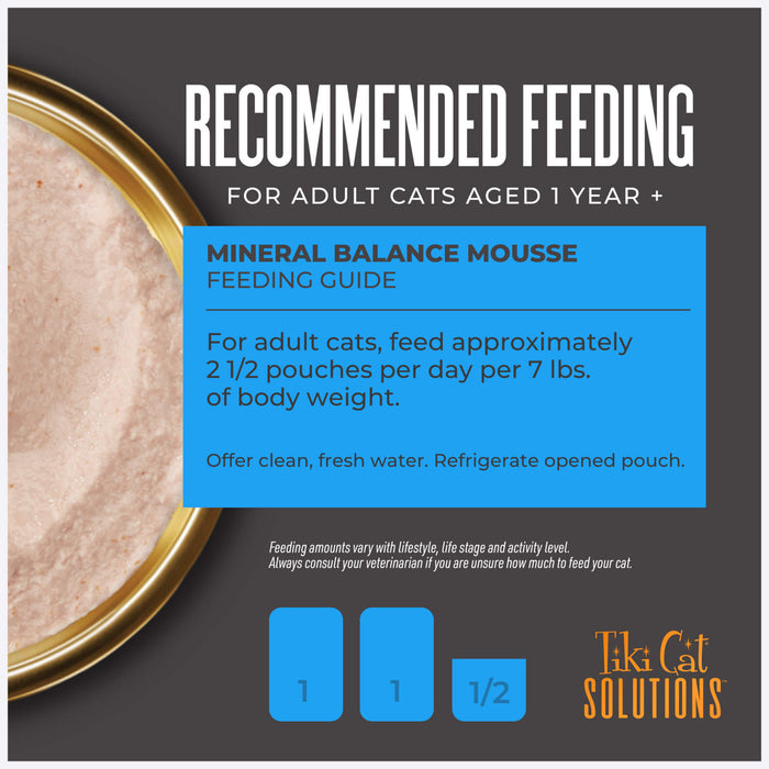 Tiki Cat Solutions Mineral Balance Mousse Tuna & Salmon Recipe Wet Cat Food 2.4oz Pouch