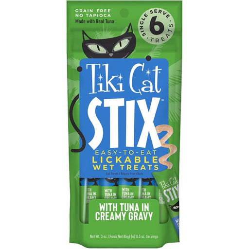 Tiki Cat Stix Tuna Grain-Free Lickable Cat Treats, 0.5-oz Single-Serve 6-Pack