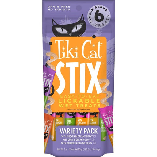 Tiki Cat Stix Variety Grain-Free Lickable Cat Treats, 0.5-oz Single-Serve 6-Pack