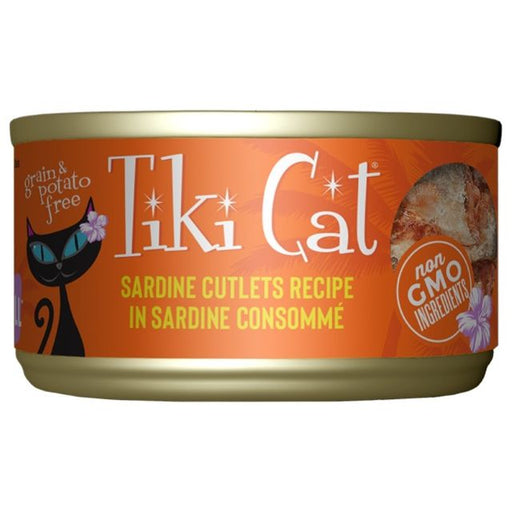Tiki Cat Tahitian Grill Sardine Cutlets in Sardine Consomme Wet Cat Food, 2.8-oz Can
