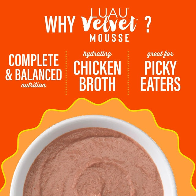 Tiki Cat Luau Velvet Mousse Chicken in Broth Wet Cat Food, 2.8-oz Pouch