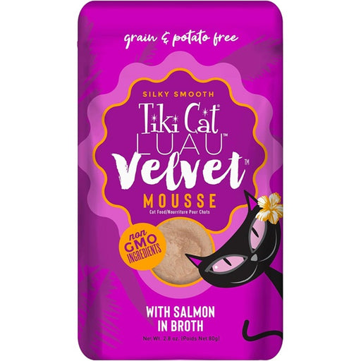 Tiki Cat Luau Velvet Mousse Salmon in Broth Wet Cat Food, 2.8-oz Pouch