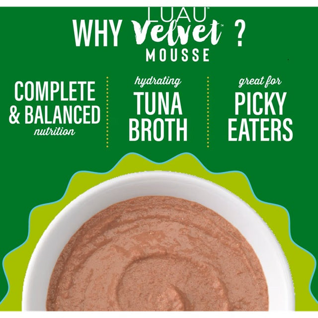 Tiki Cat Luau Velvet Mousse Tuna & Mackerel in Broth Wet Cat Food, 2.8-oz Pouch