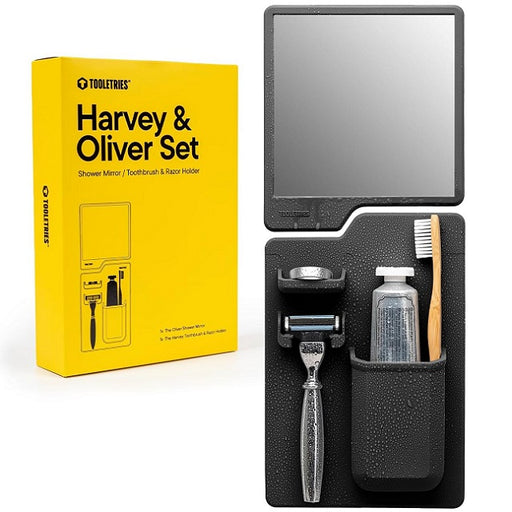 Tooletries The Harvey & Oliver Shower Organizer & Mirror Set