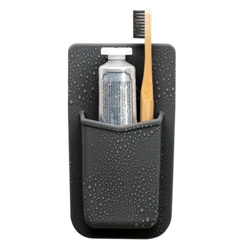 Tooletries The Henry Slim Silicone Toothbrush & Essentials Holder, Charcoal