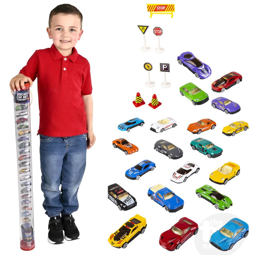 Speed Zone 27-Piece Die-Cast Car Tube Set 1:64 Scale