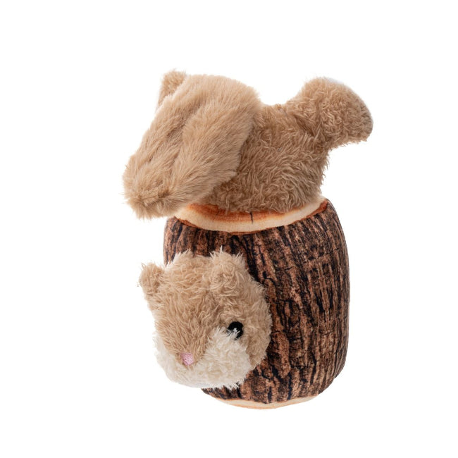 Territory Squirrel in Log Moving Plush Dog Toy