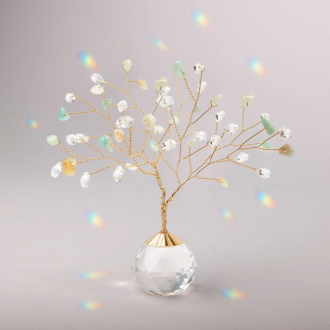 Tree of Life Suncatcher - Amazonite/Courage/Gold