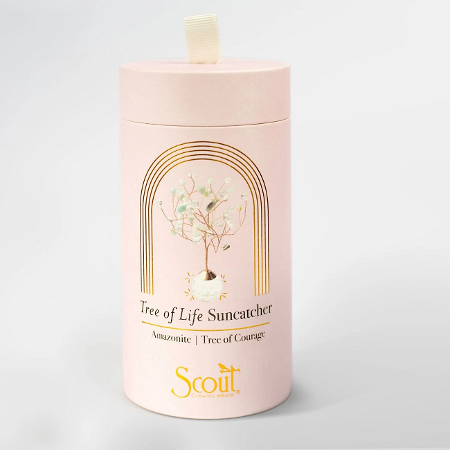 Tree of Life Suncatcher - Amazonite/Courage/Gold