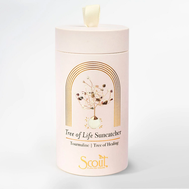 Tree of Life Suncatcher - Tourmaline/Healing/Gold