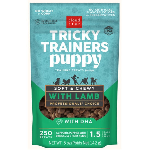 Cloud Star Tricky Trainers Puppy - Mini Soft & Chewy Treats with Lamb, 5oz.