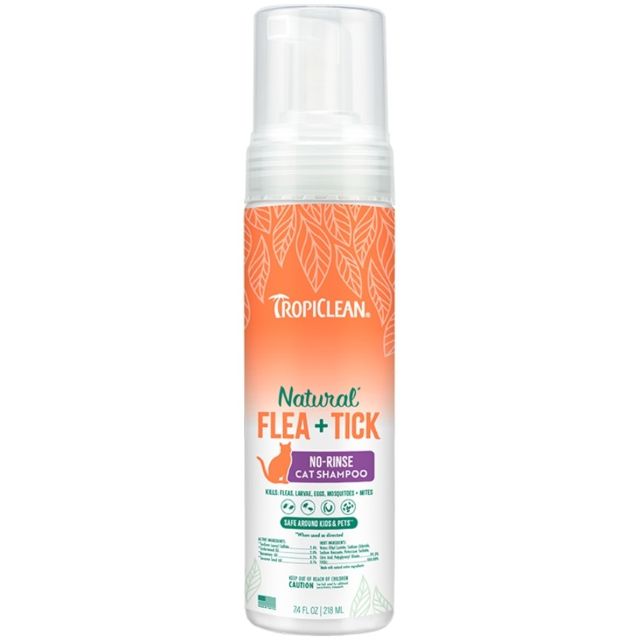 Natural Flea & Tick Cat Shampoo, No-Rinse 7.4 oz — Ellington Agway