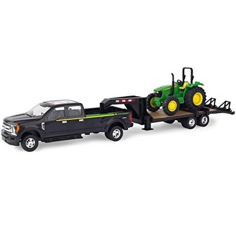 Ford F350 Pickup, Trailer and Tractor Toy Set - 1:32 Scale